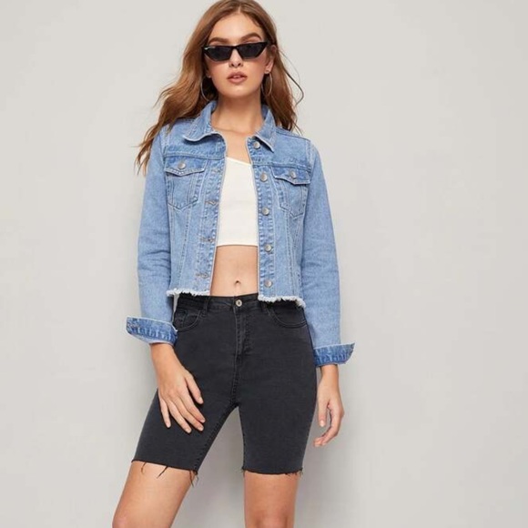 refuge Jackets & Blazers - 🌸Refuge Denim Jacket - Raw Hem Flap Pocket